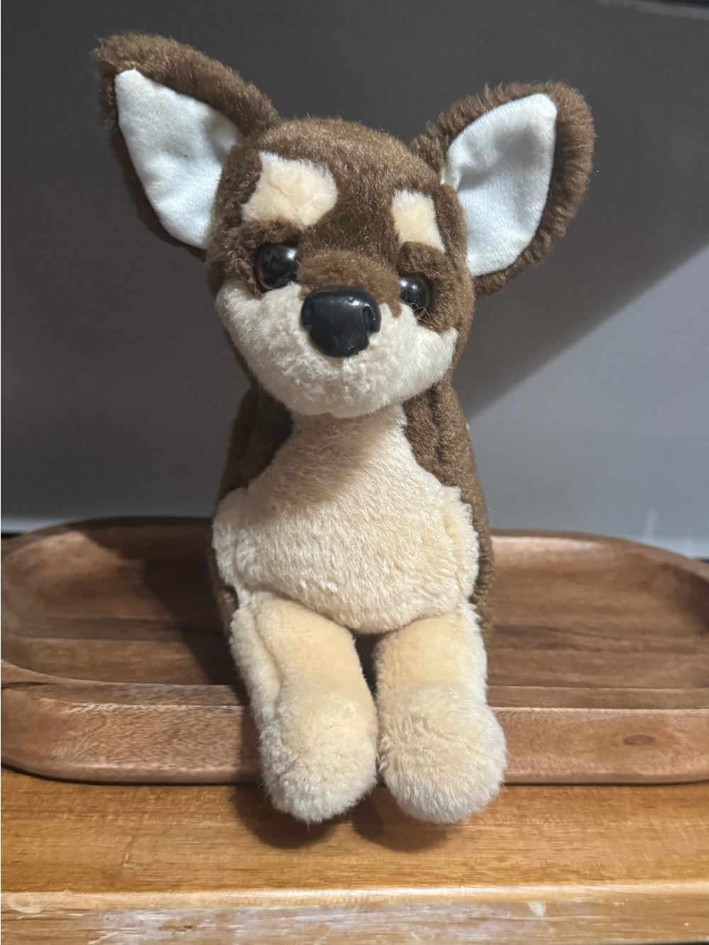 Plush Brown and Cream Chihuahua Stuffed Animal Toy